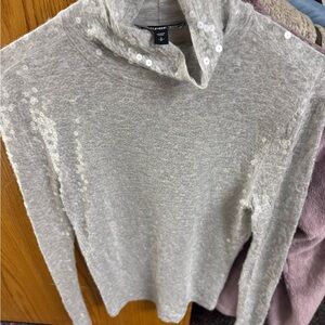 Gray Sequin Sweater